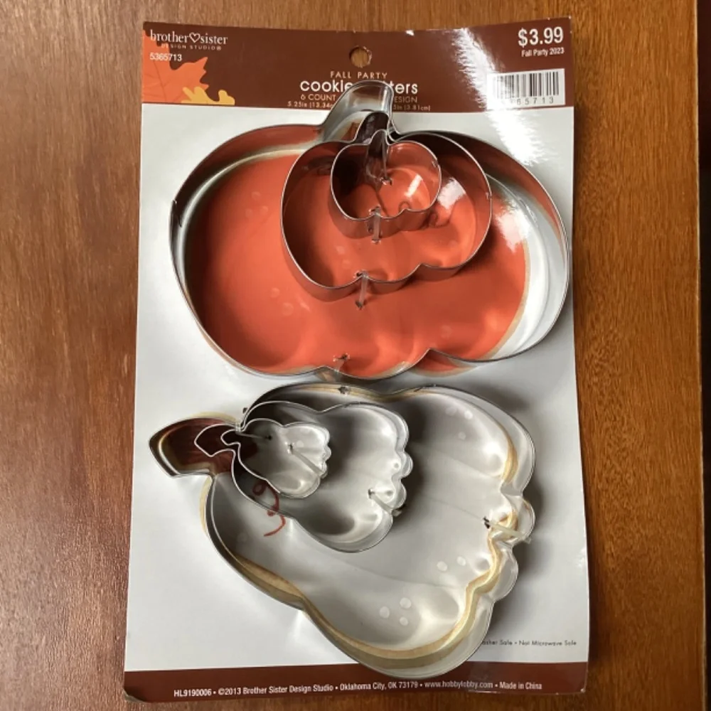 Fall Party Cookie Cutters 2 packs New with tag